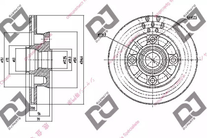 Тормозной диск DJ PARTS BD1104